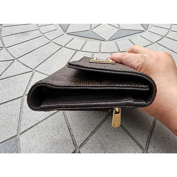 Michael Kors Jet Set Signature Checkbook Continental Wallet Vintage